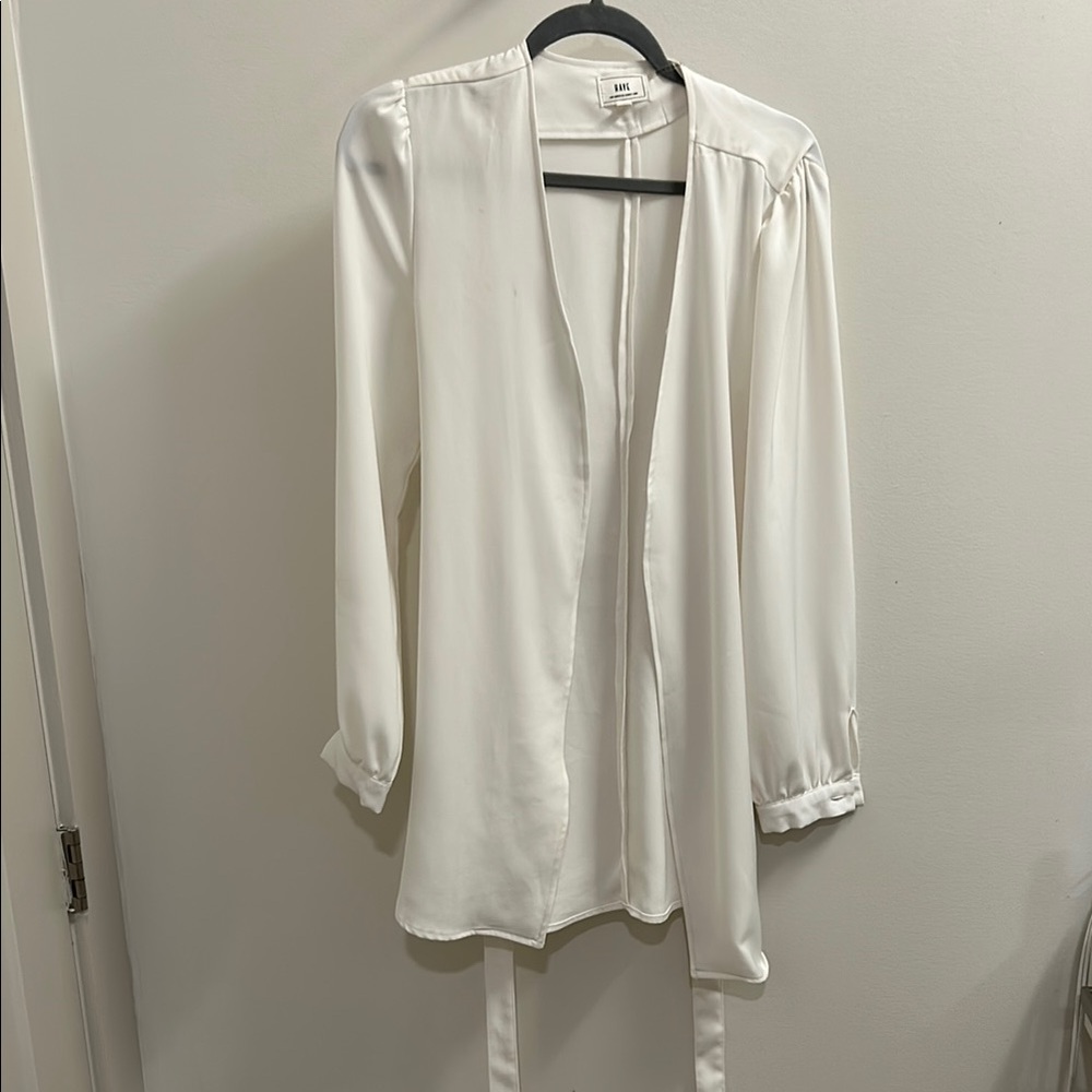 Have White Open Front Blouse